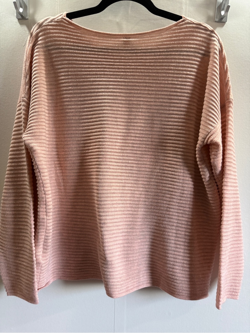 Soyaconcept XL Blush Pink Ribbed Knit Oversized Batwing Long Sleeve Sweater - Picture 2 of 8